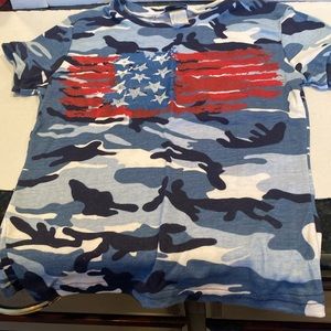 Vintage Rave Camo Patriotic T-shirt